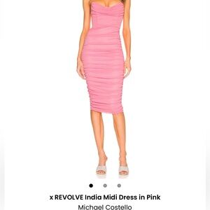 Michael Costello x REVOLVE India Midi Dress in Pink